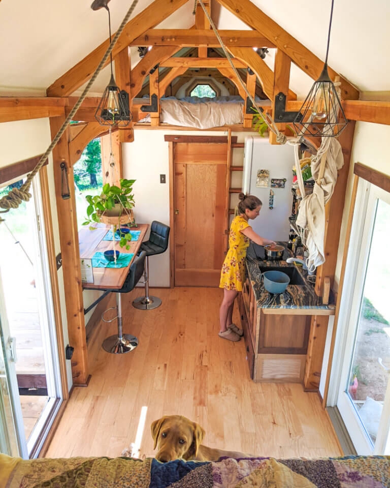 This Newlywed Couple Built a Timber Framed Tiny House With No Prior